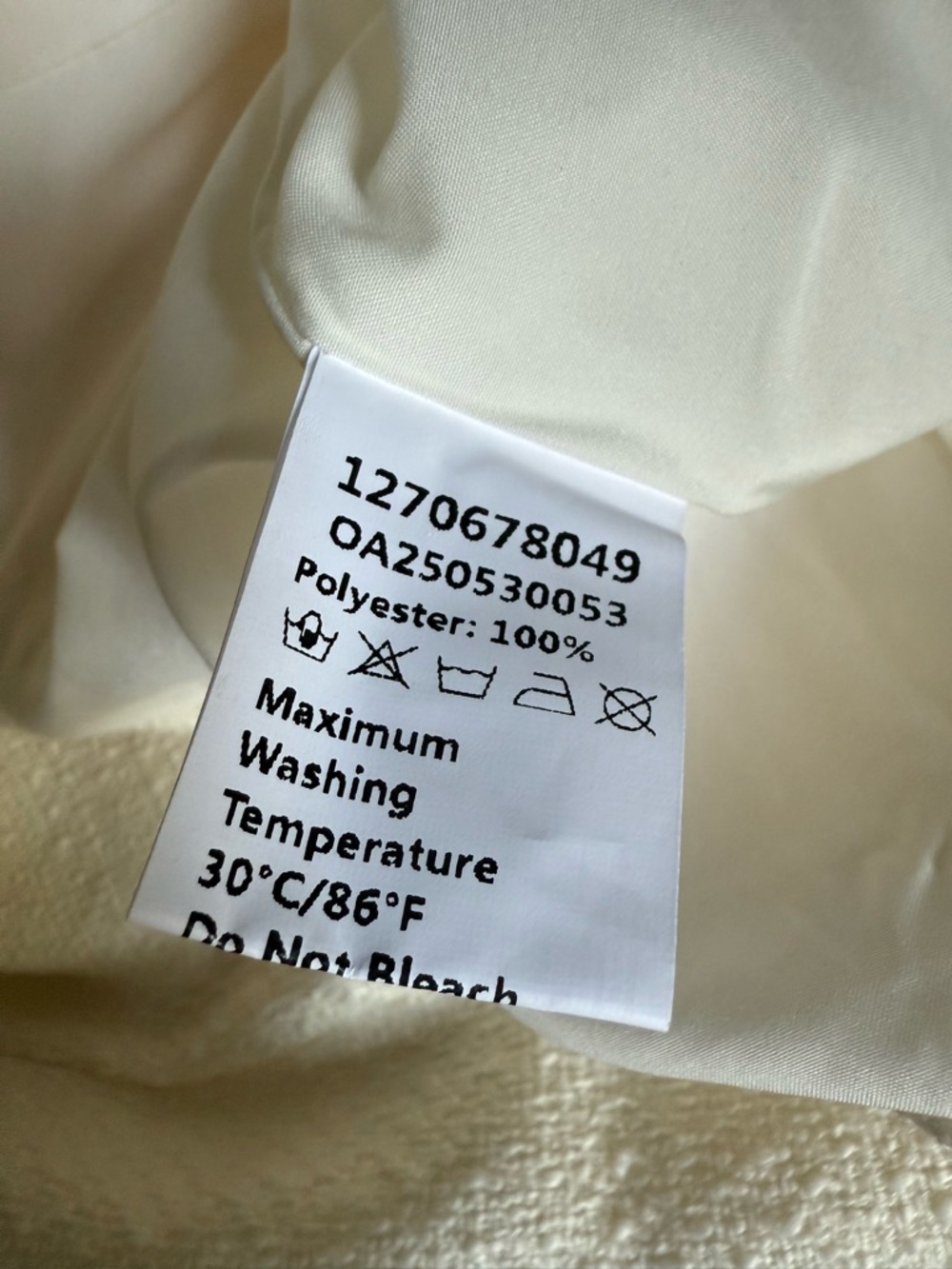 NWT Commense Cream Short Sleeve A-Line Dress with Gold Buttons *missing belt* - Picture 10 of 10